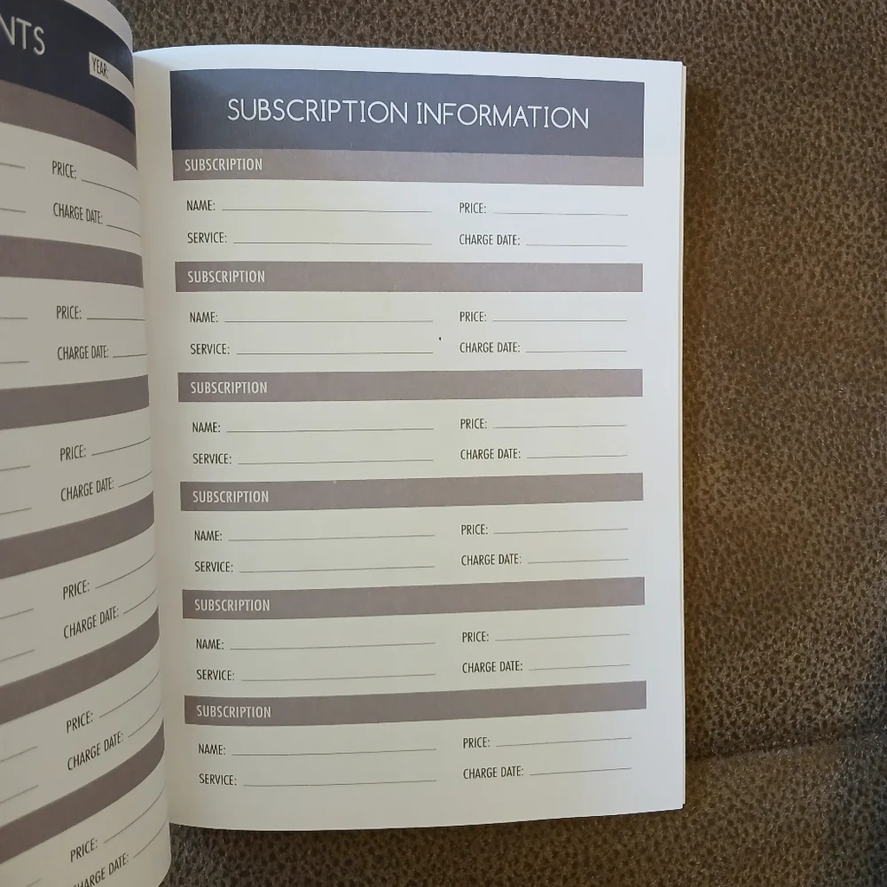 Budget planner, undated